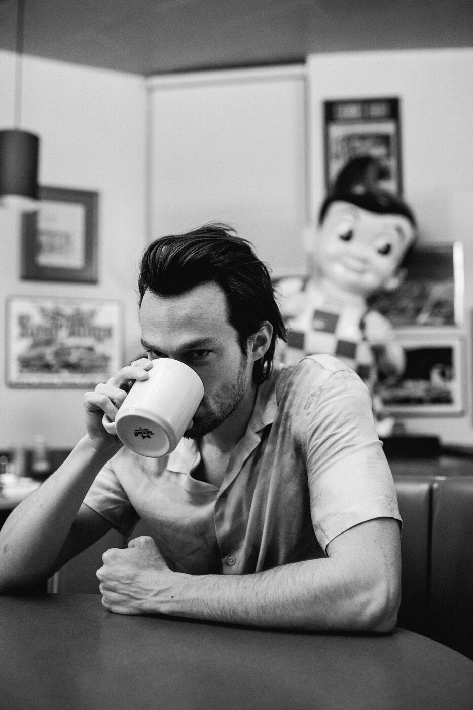 Mikey Munsen, black and white portrait